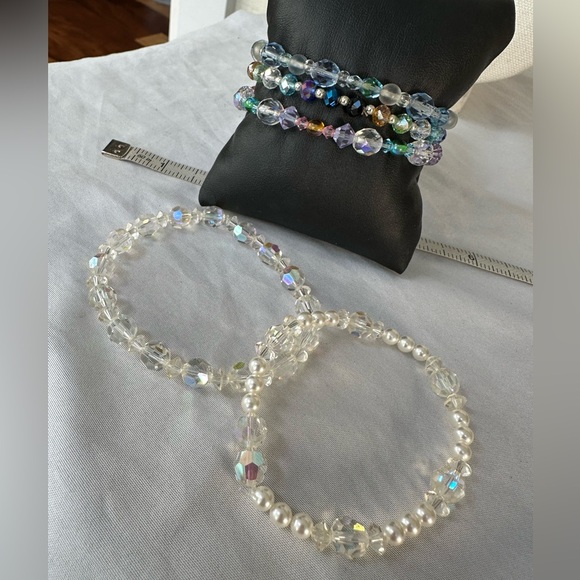 Vintage stretch bead sparkly bracelets - Picture 4 of 7